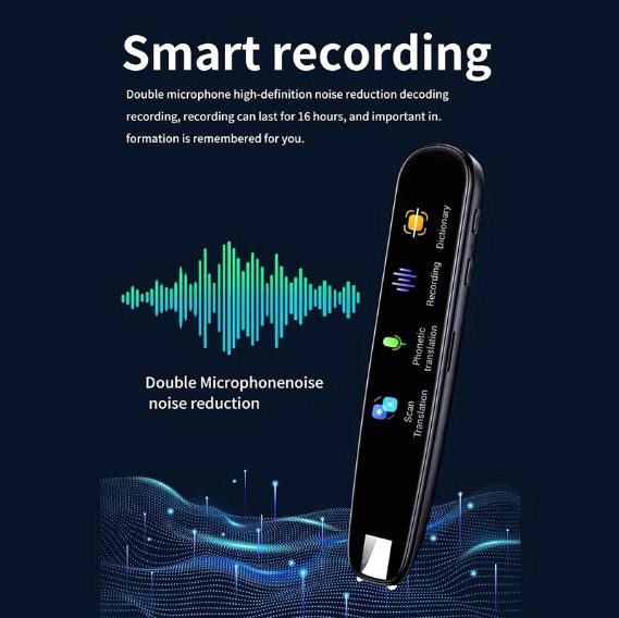 CARVALHO AI Smart Translation Pen - Offline OCR Text Scanner & Voice Translator (142 Languages) for Travel & Dyslexia