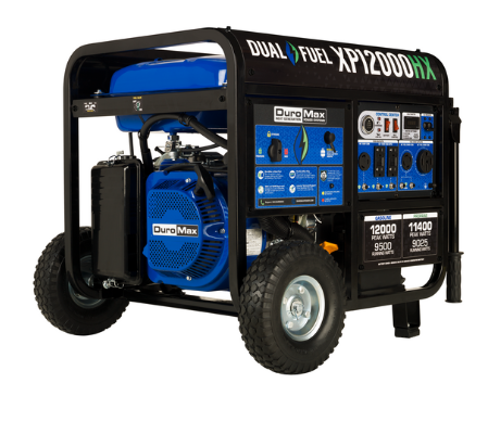 DuroMax 12,000 Watt Dual Fuel Portable HX Generator w/ CO Alert