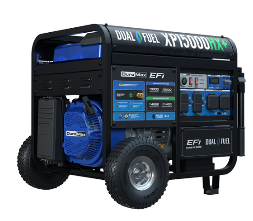 DuroMax 15,000 Watt Electric Start Dual Fuel EFI Portable Generator