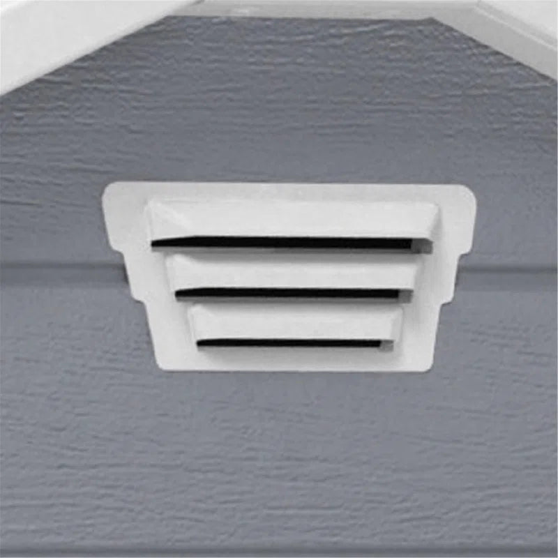 4x6 Resin Garden Storage Shed with Window & Ventilation, Weather-Resistant, Lockable Door - Grey